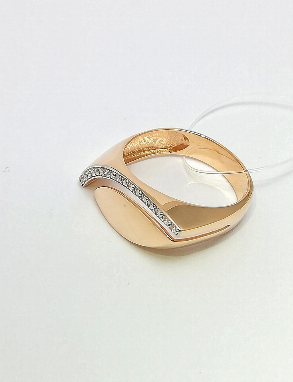 Золотое кольцо, вставка фианит