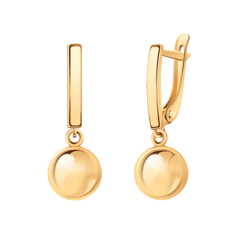 Золотые серьги шары женские