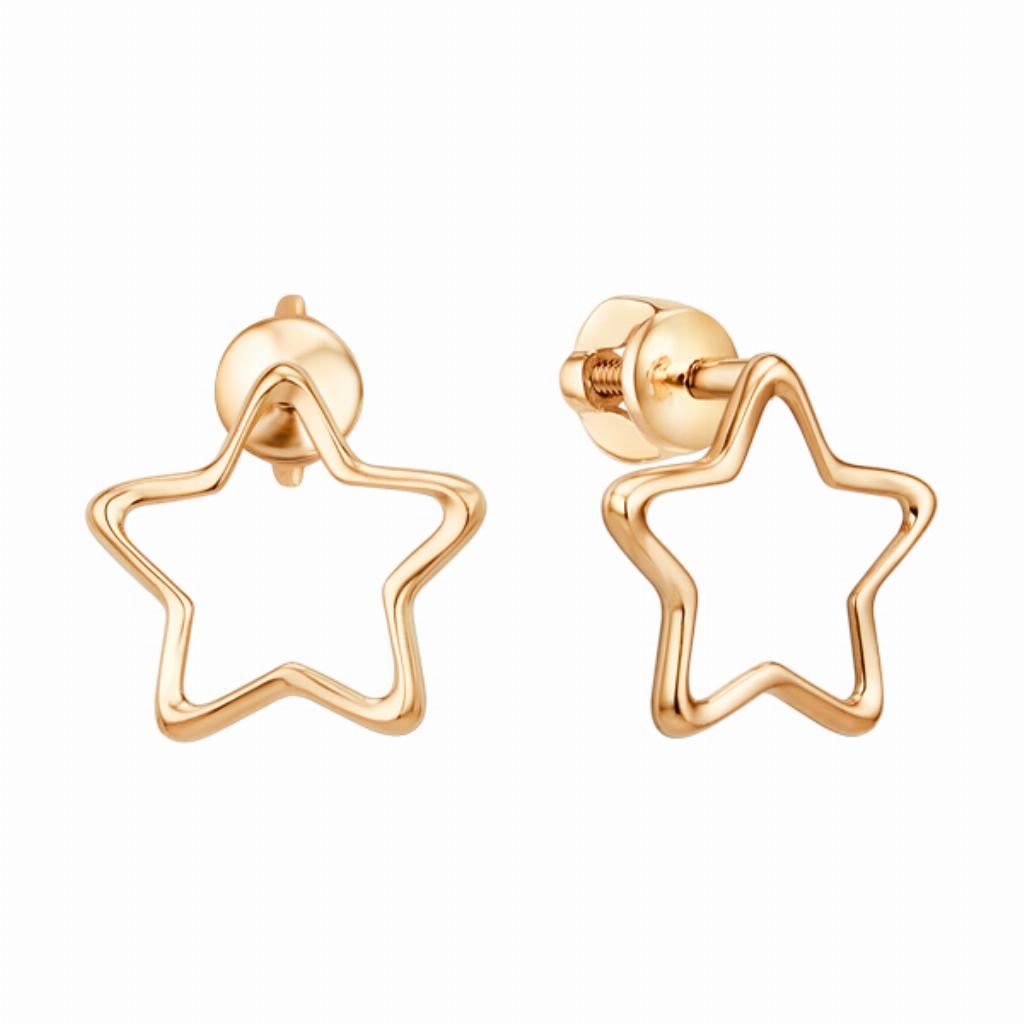 Золотые серьги пусеты