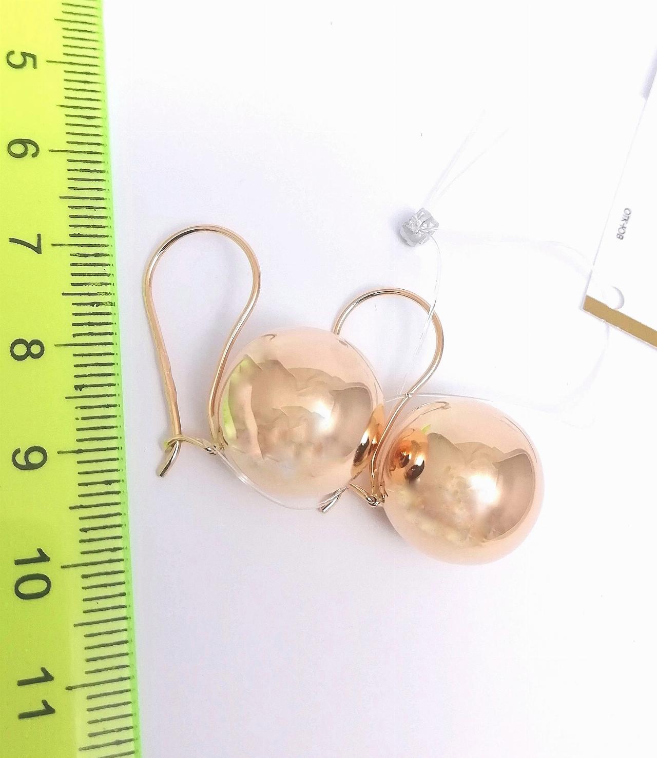 Золотые серьги шары