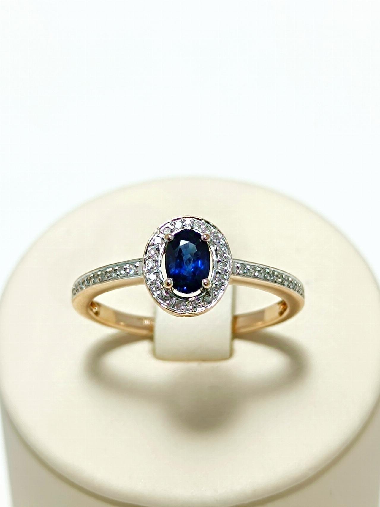 Золотое кольцо женское, вставка бриллиант