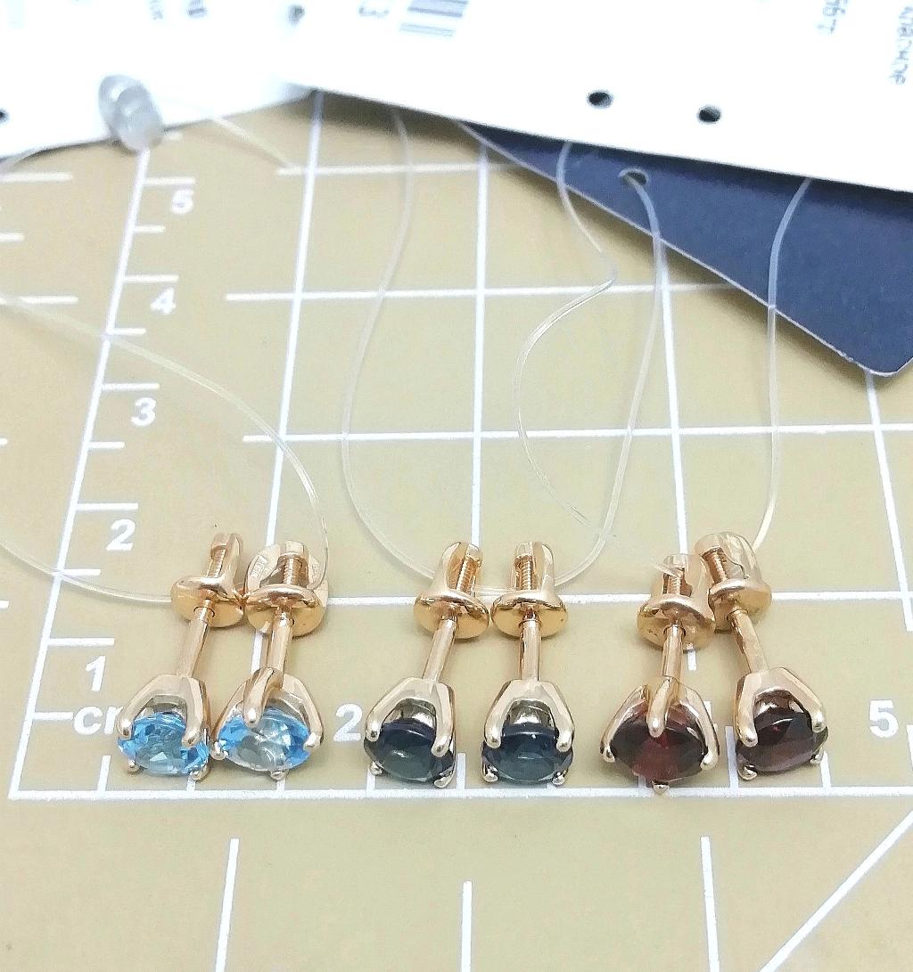 Золотые серьги пусеты