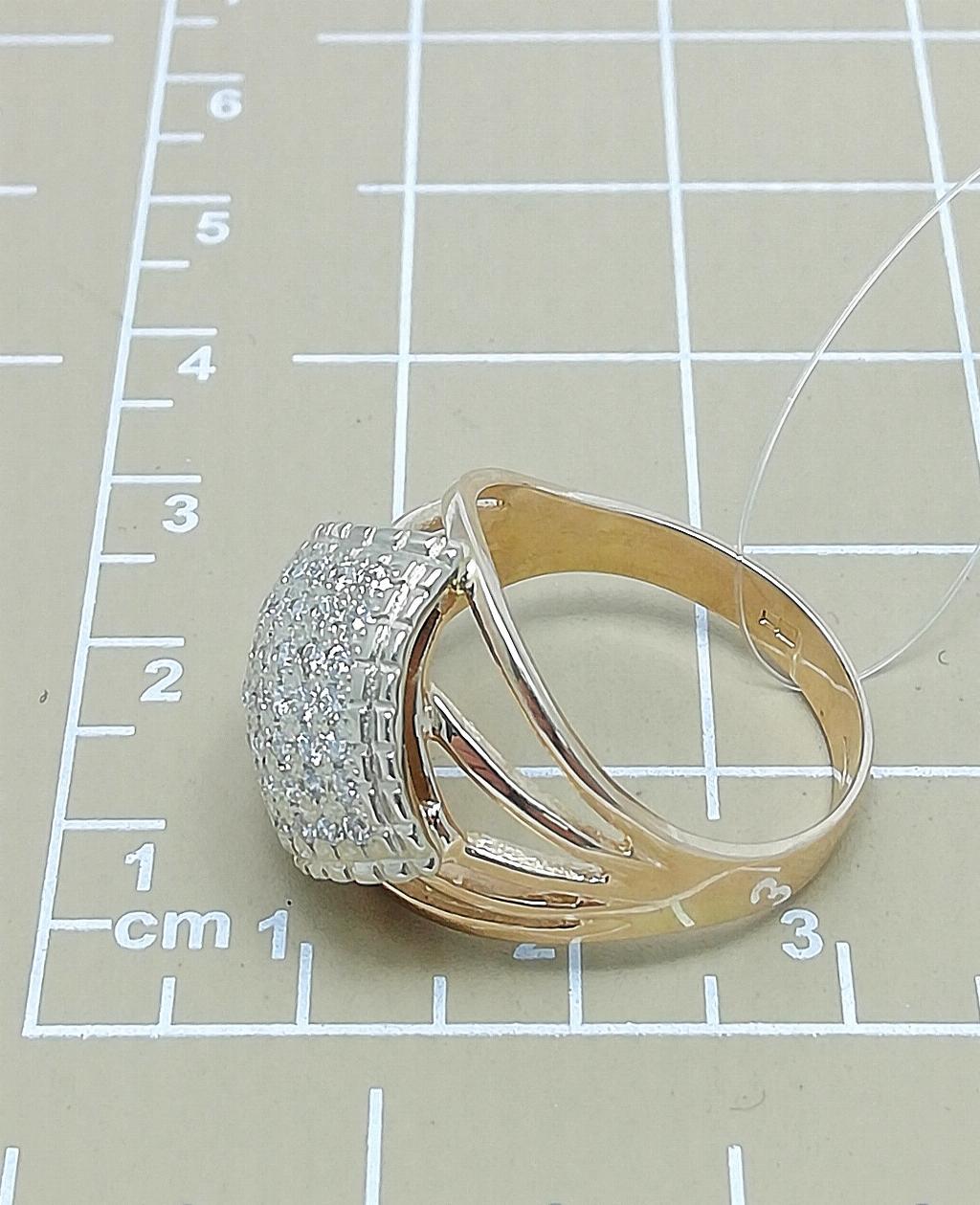 Золотое кольцо женское, вставка бриллиант