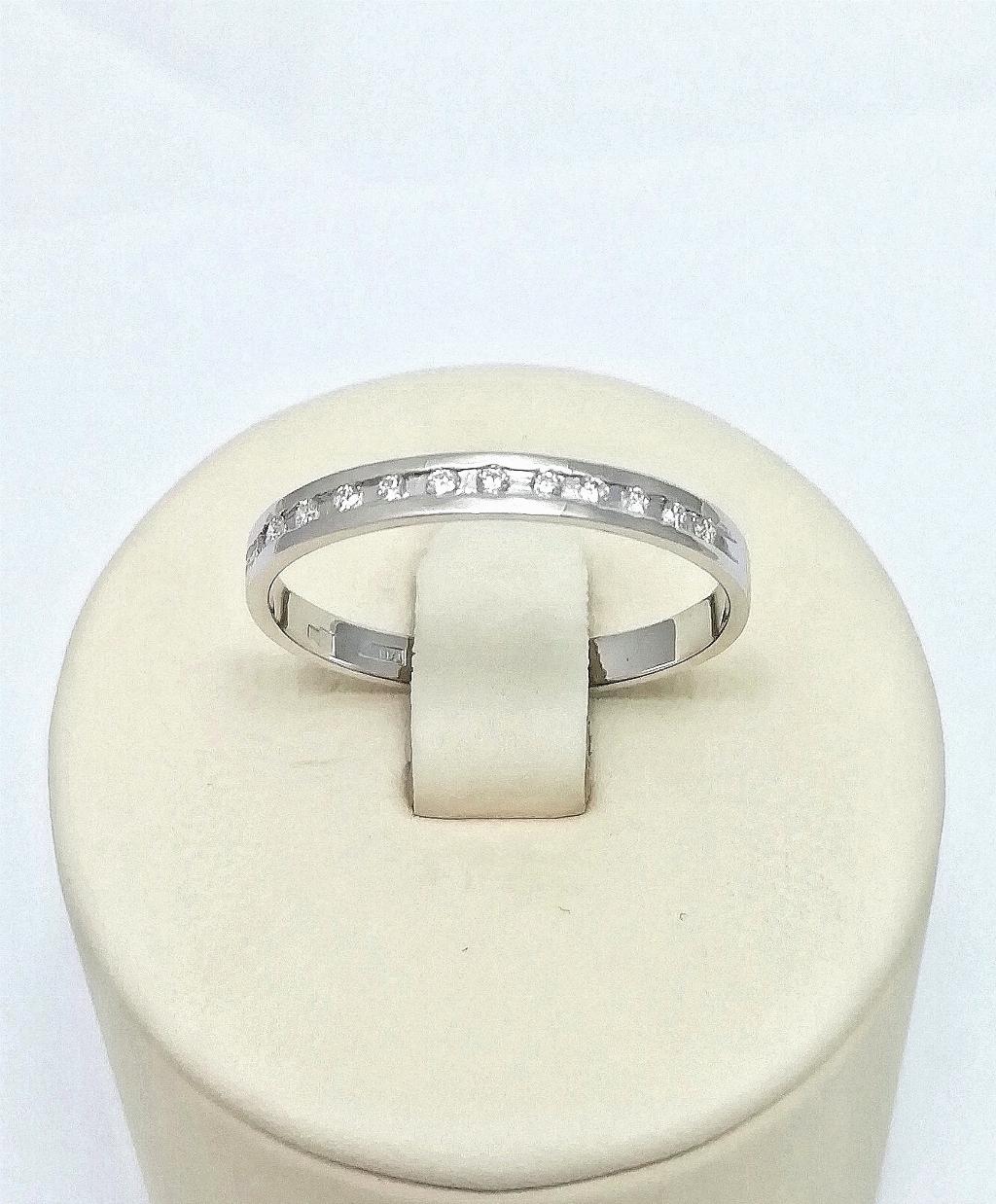 Кольцо дк051222-5 1,73г, вставка бриллиант