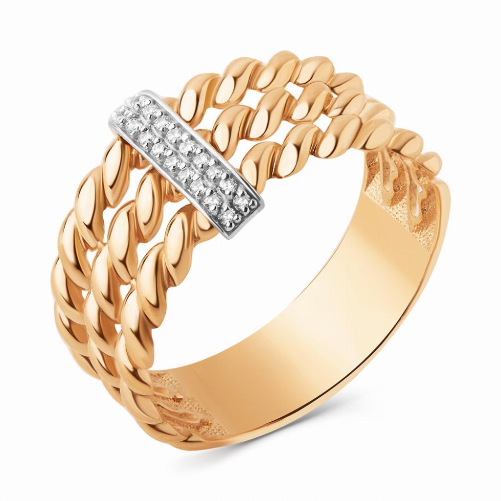 Золотое кольцо, вставка фианит