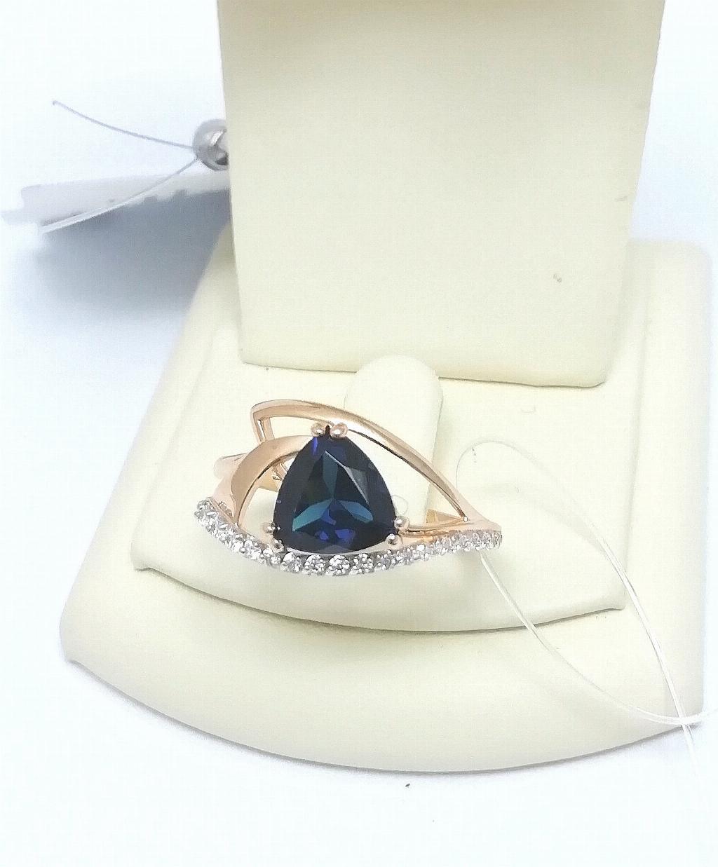 Золотое кольцо, вставка фианит