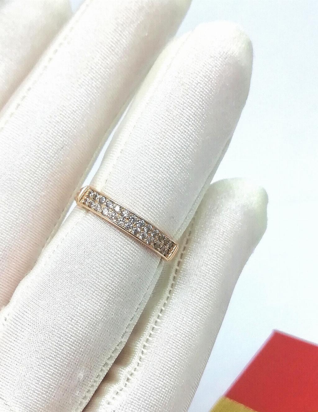 Золотое кольцо дорожка, вставка фианит