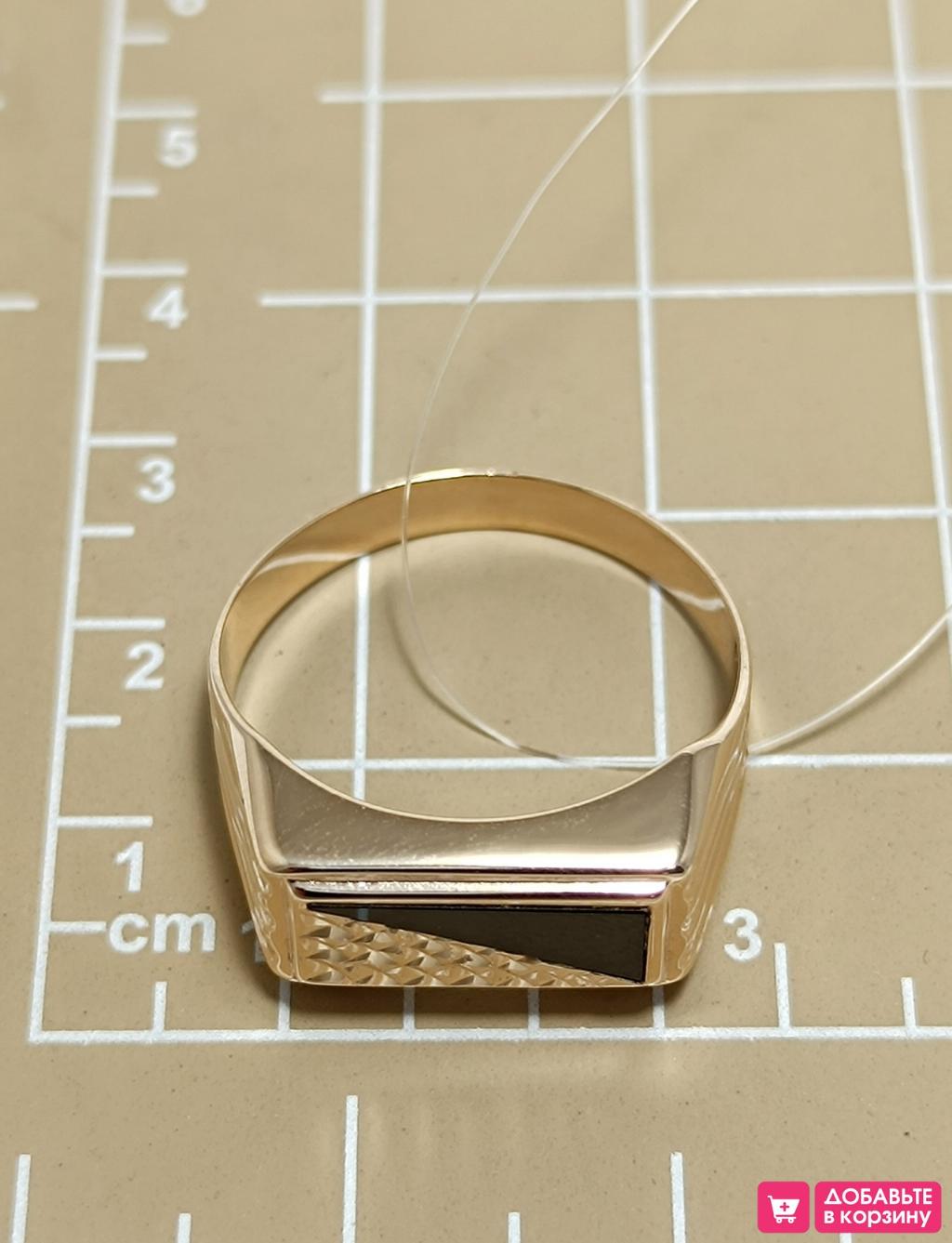 Золотое кольцо мужская печатка