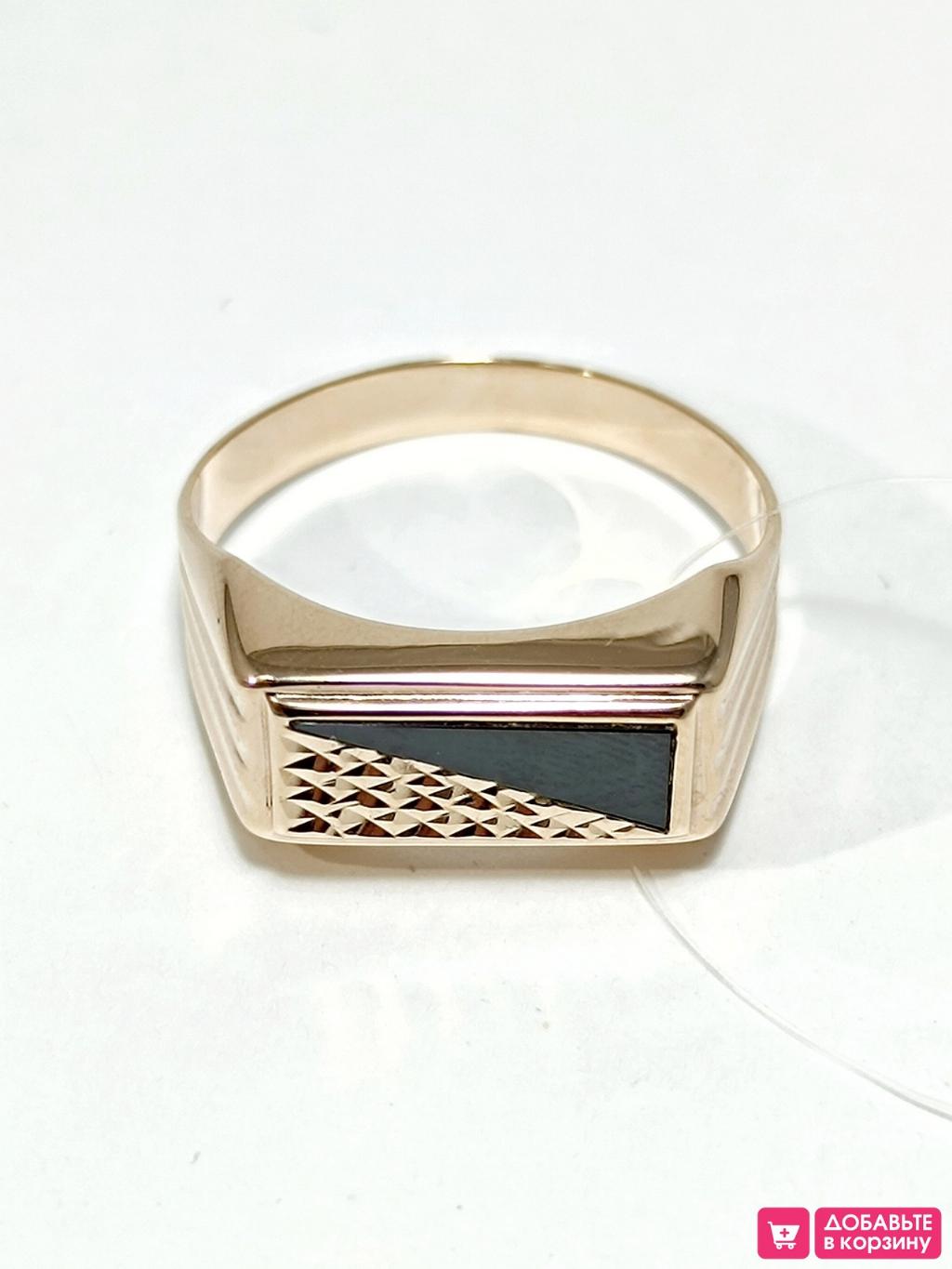 Золотое кольцо мужская печатка