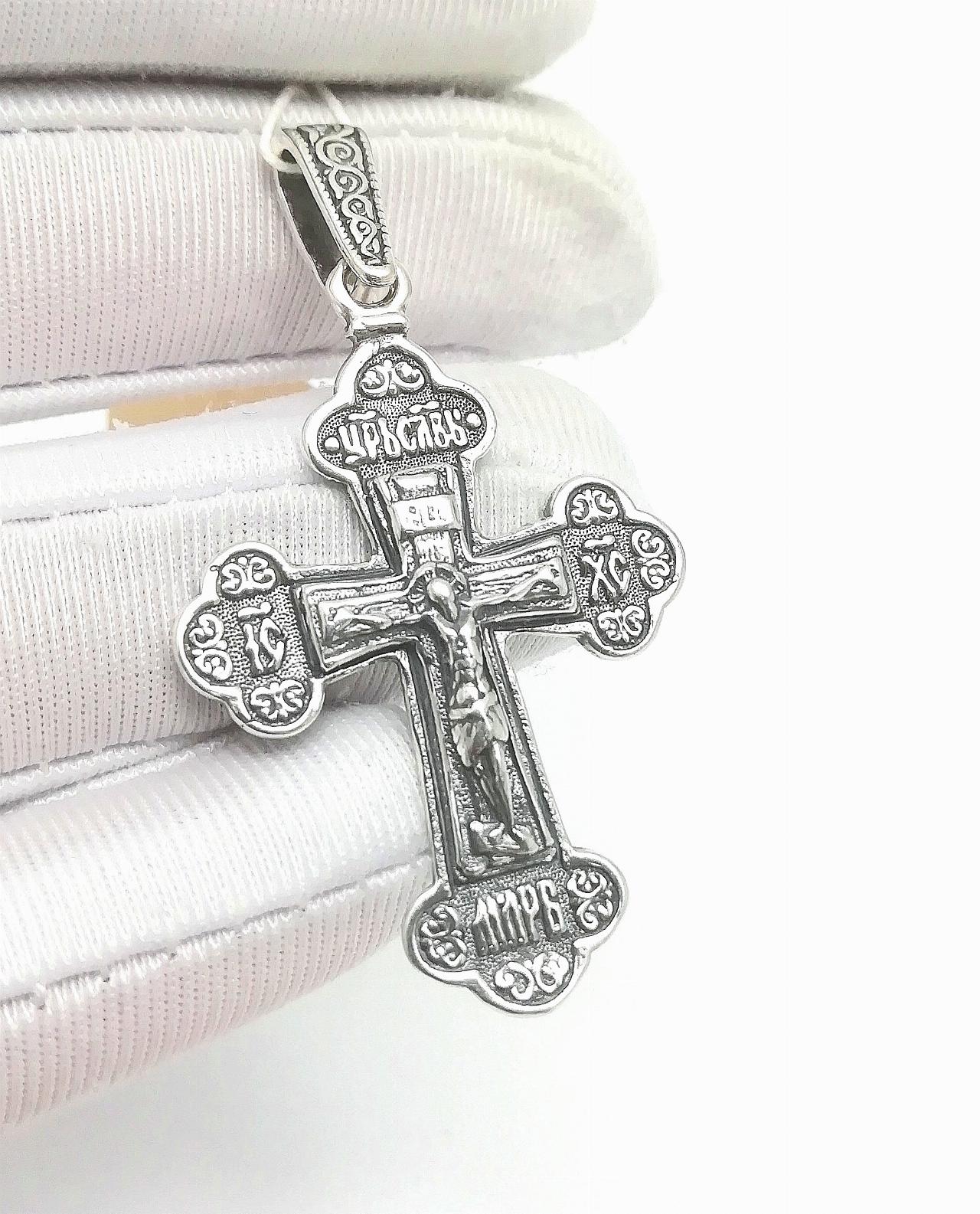 Серебряный крест православный