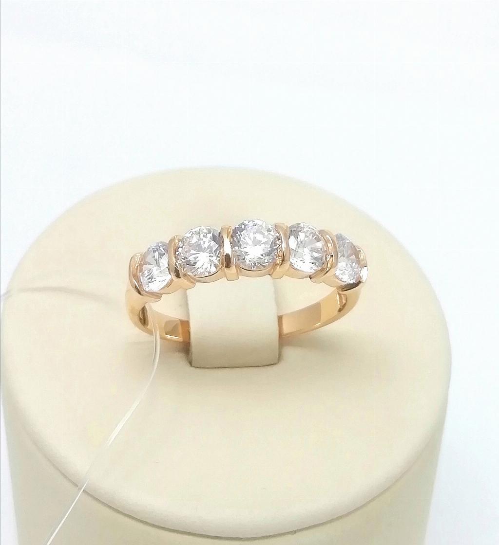 Золотое кольцо дорожка, вставка фианит