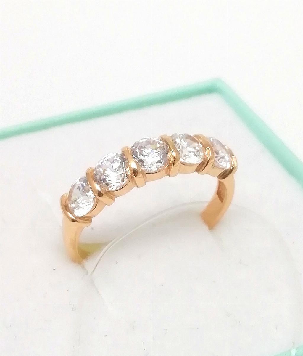 Золотое кольцо дорожка, вставка фианит