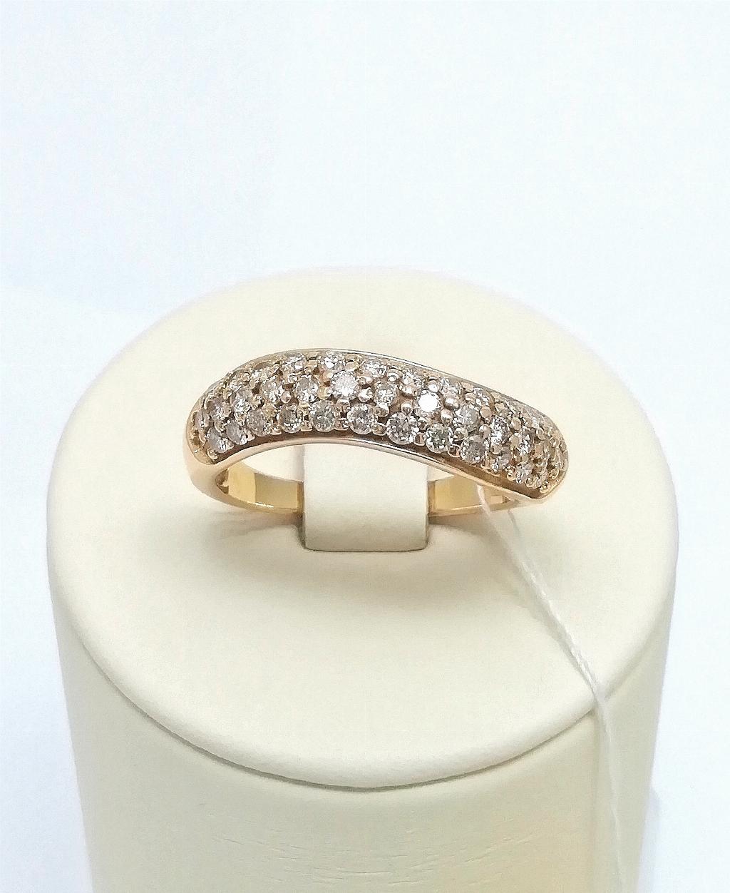 Золотое кольцо, вставка бриллиант