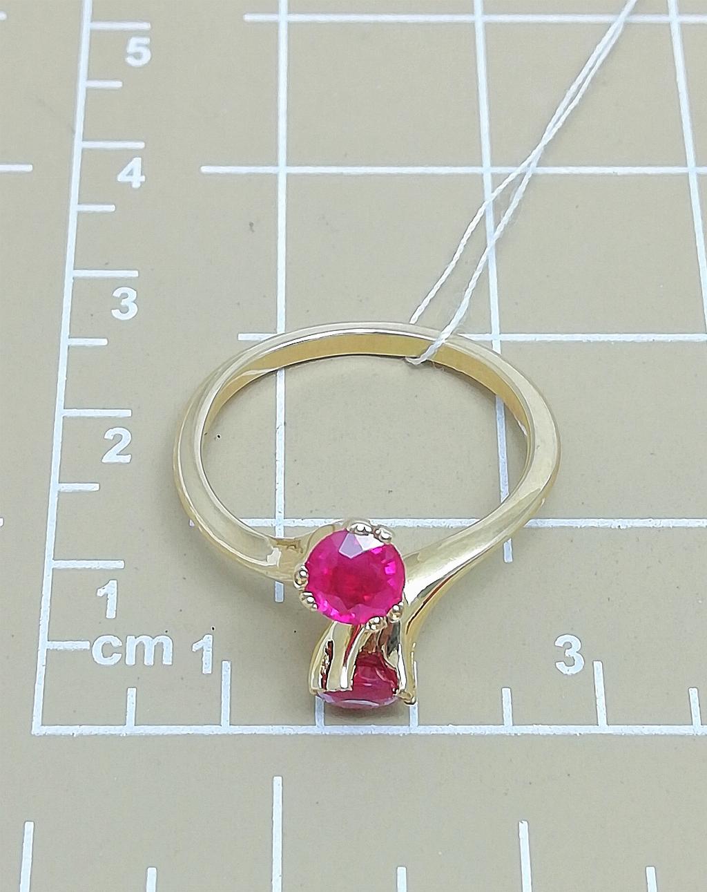 Золотое кольцо, вставка рубин