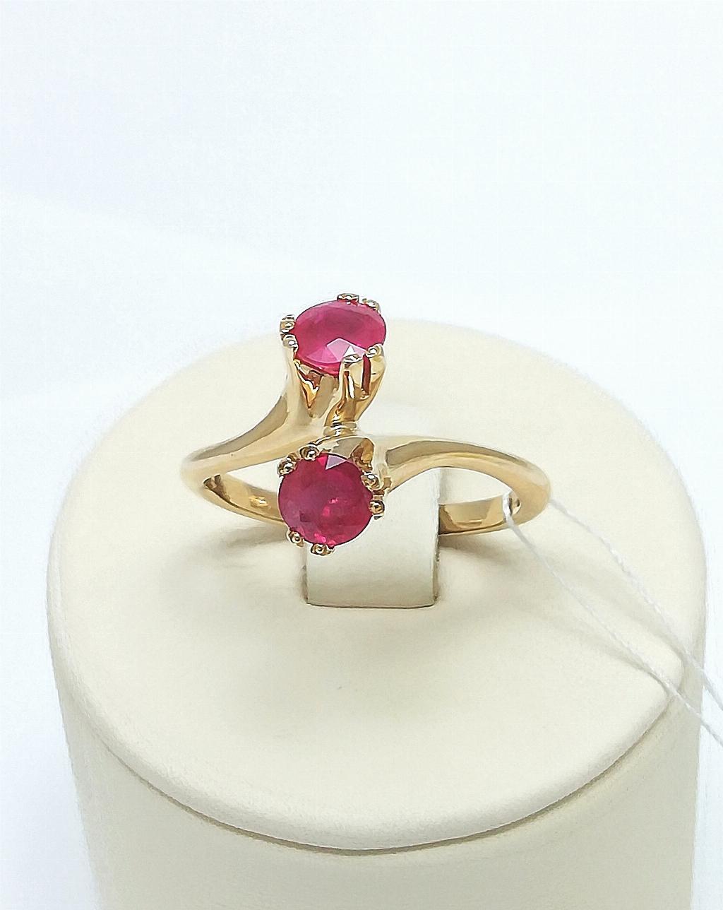 Золотое кольцо, вставка рубин