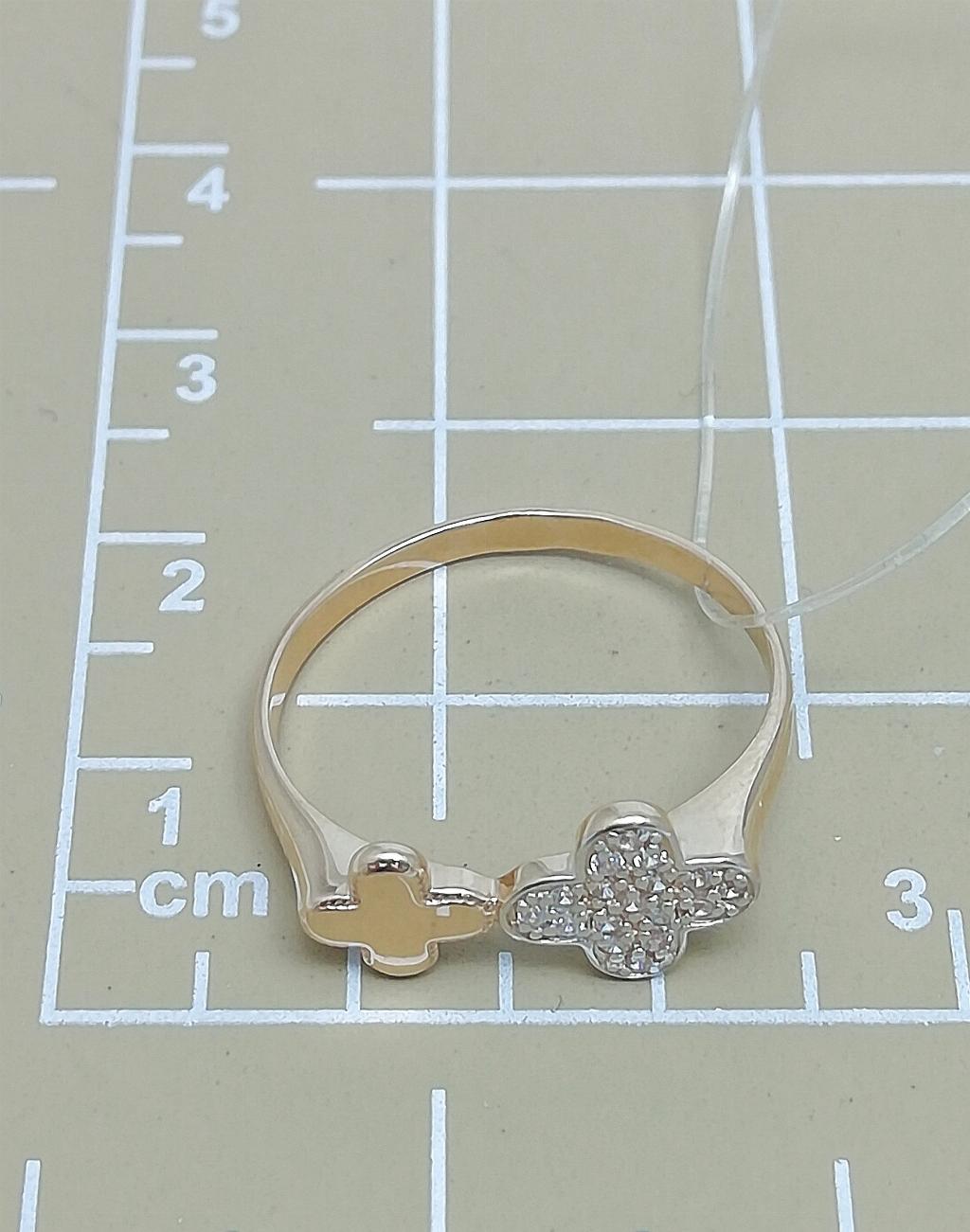 Золотое кольцо, вставка фианит