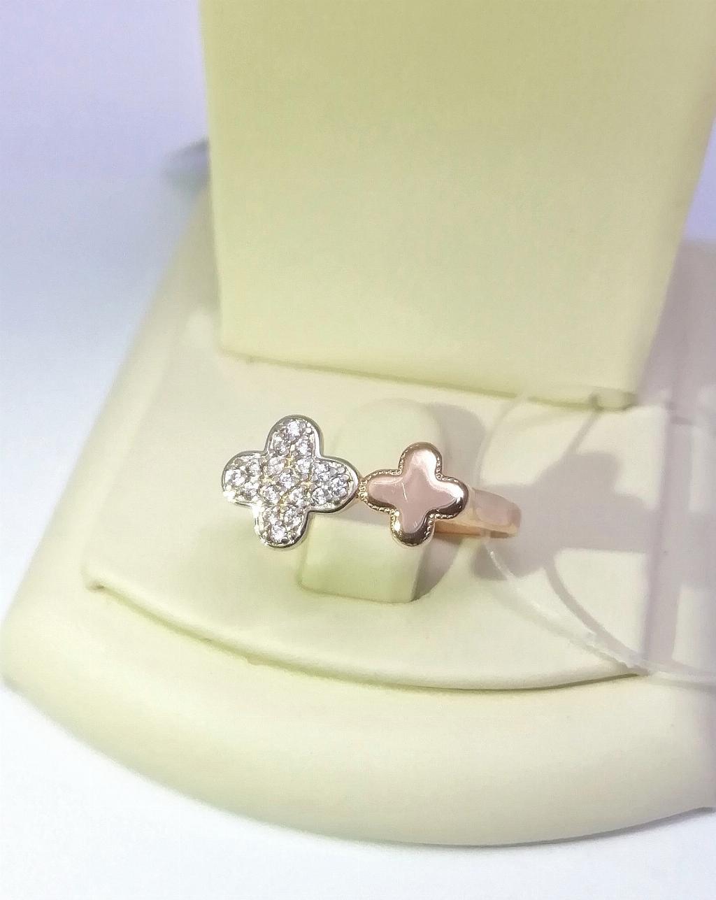 Золотое кольцо, вставка фианит