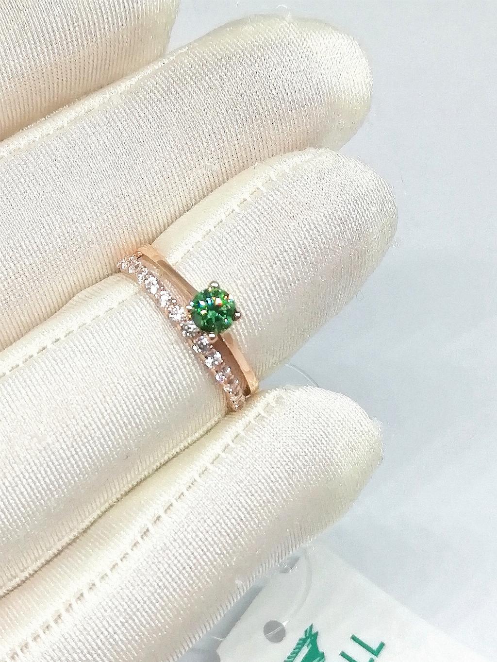 Золотое кольцо, вставка фианит