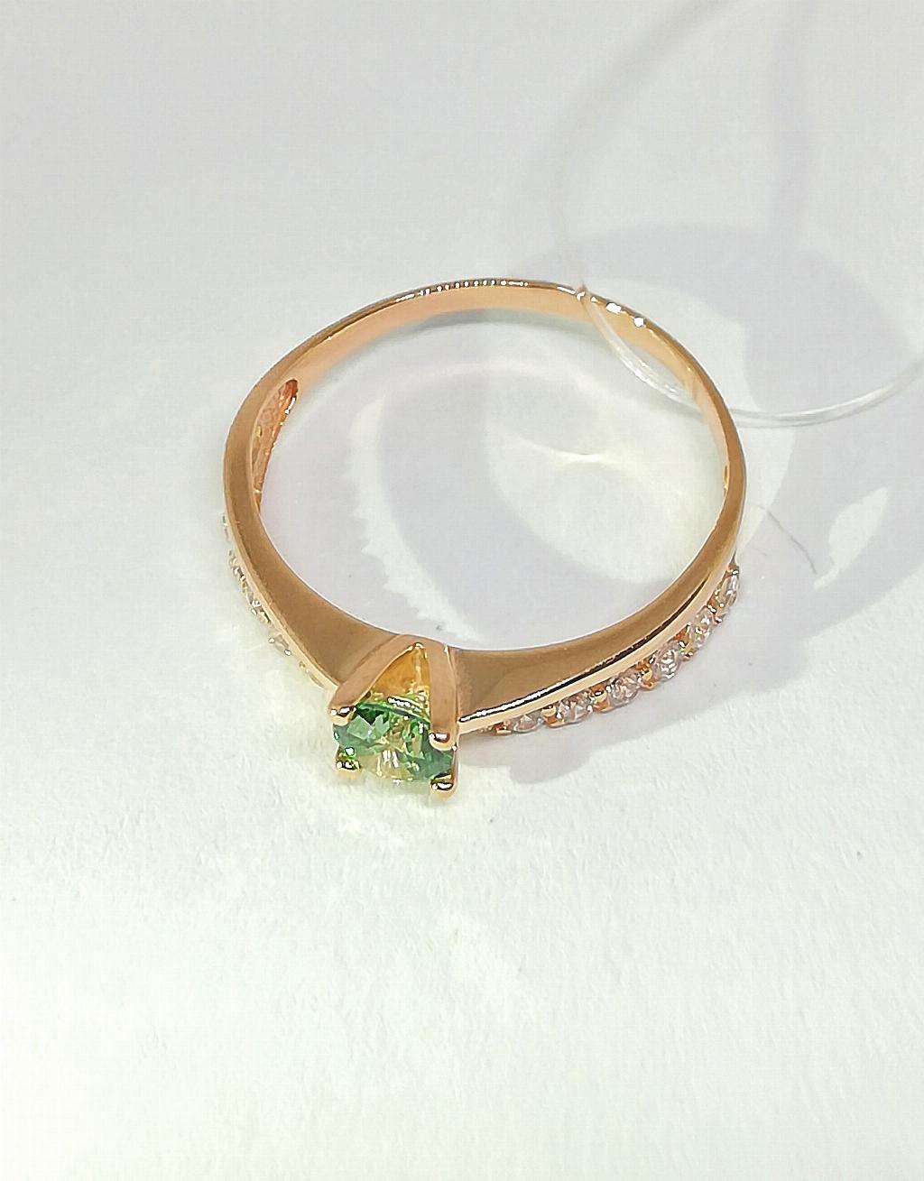 Золотое кольцо, вставка фианит