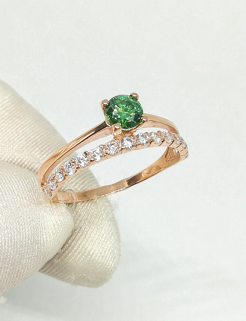 Золотое кольцо, вставка фианит