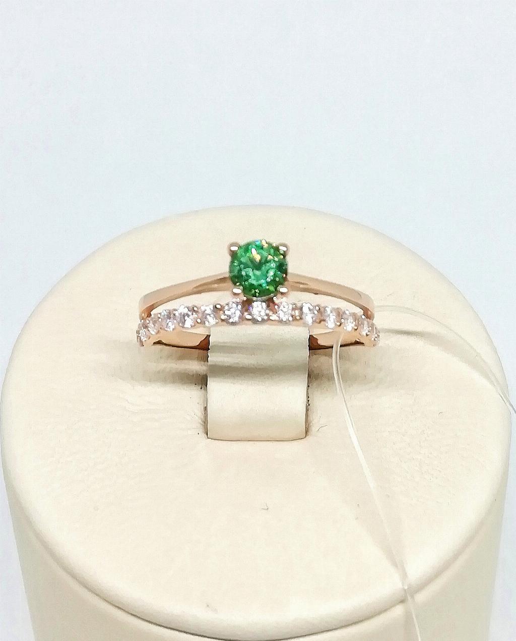 Золотое кольцо, вставка фианит