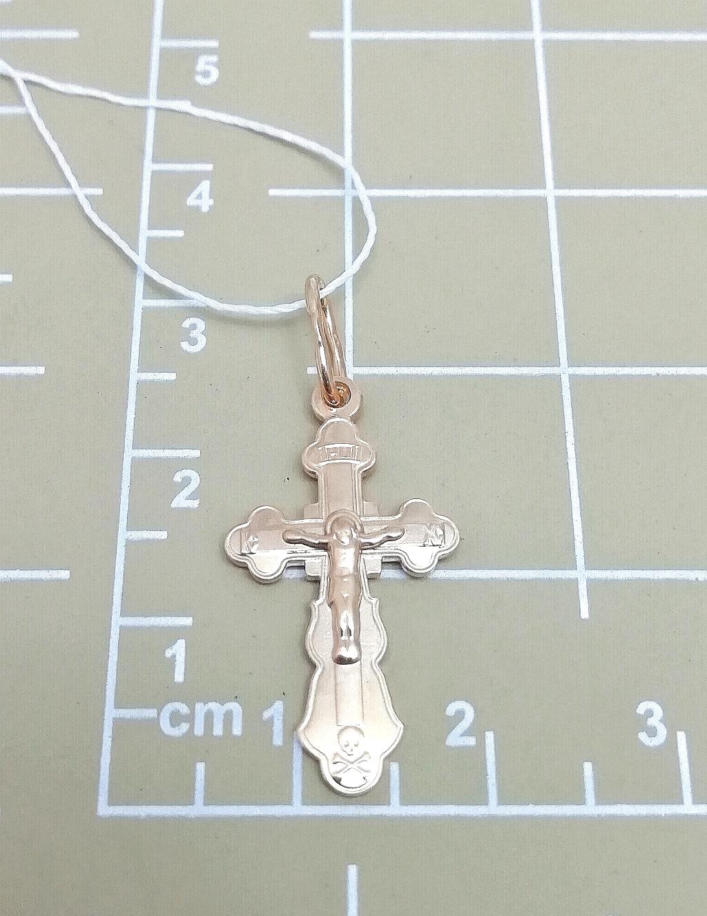 Золотая подвеска - православный крест