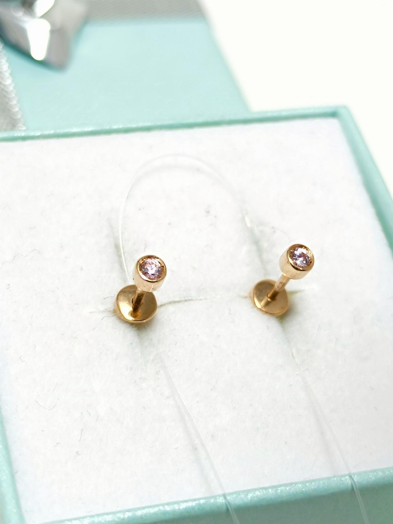 Золотые серьги пусеты