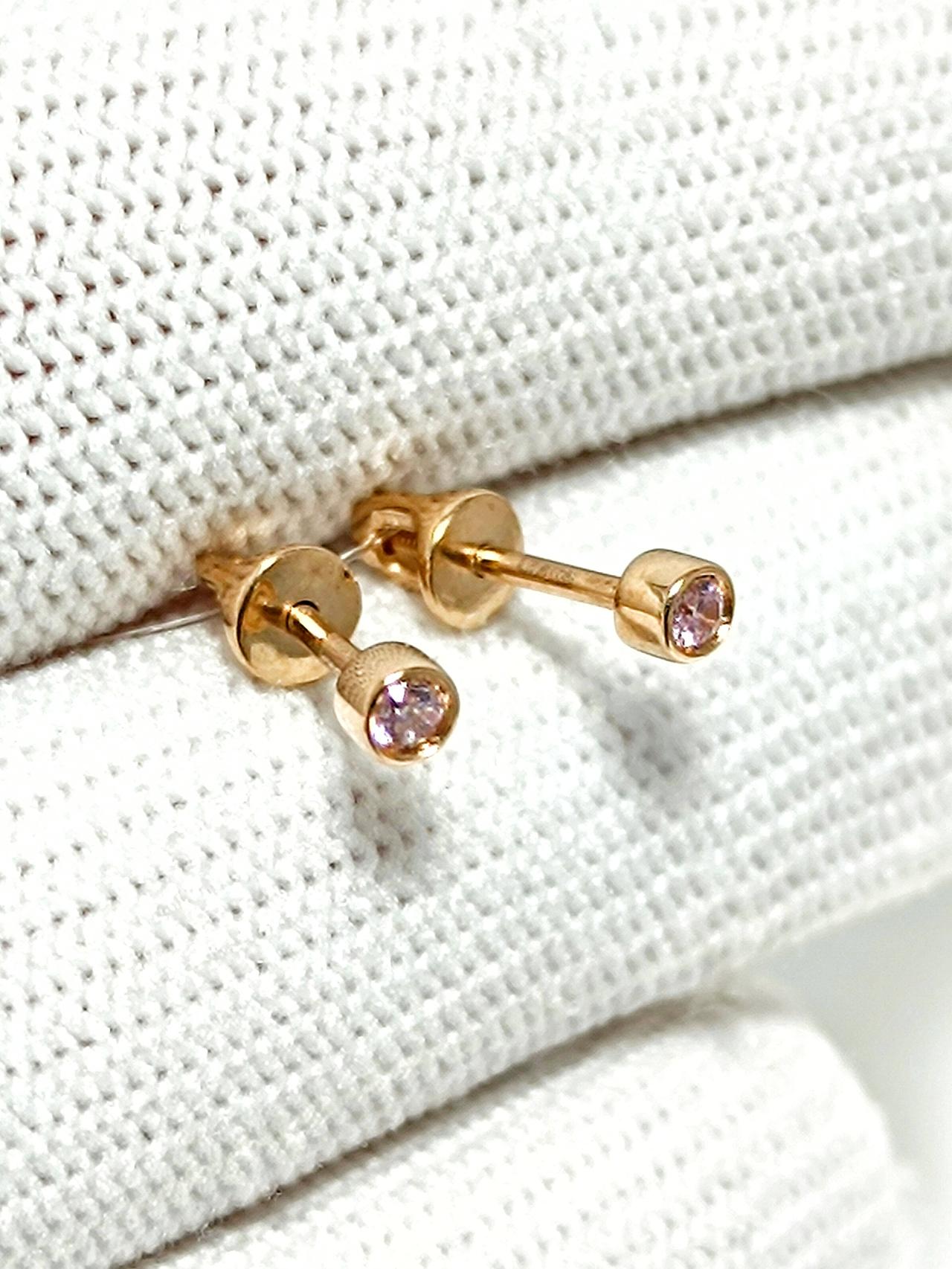 Золотые серьги пусеты