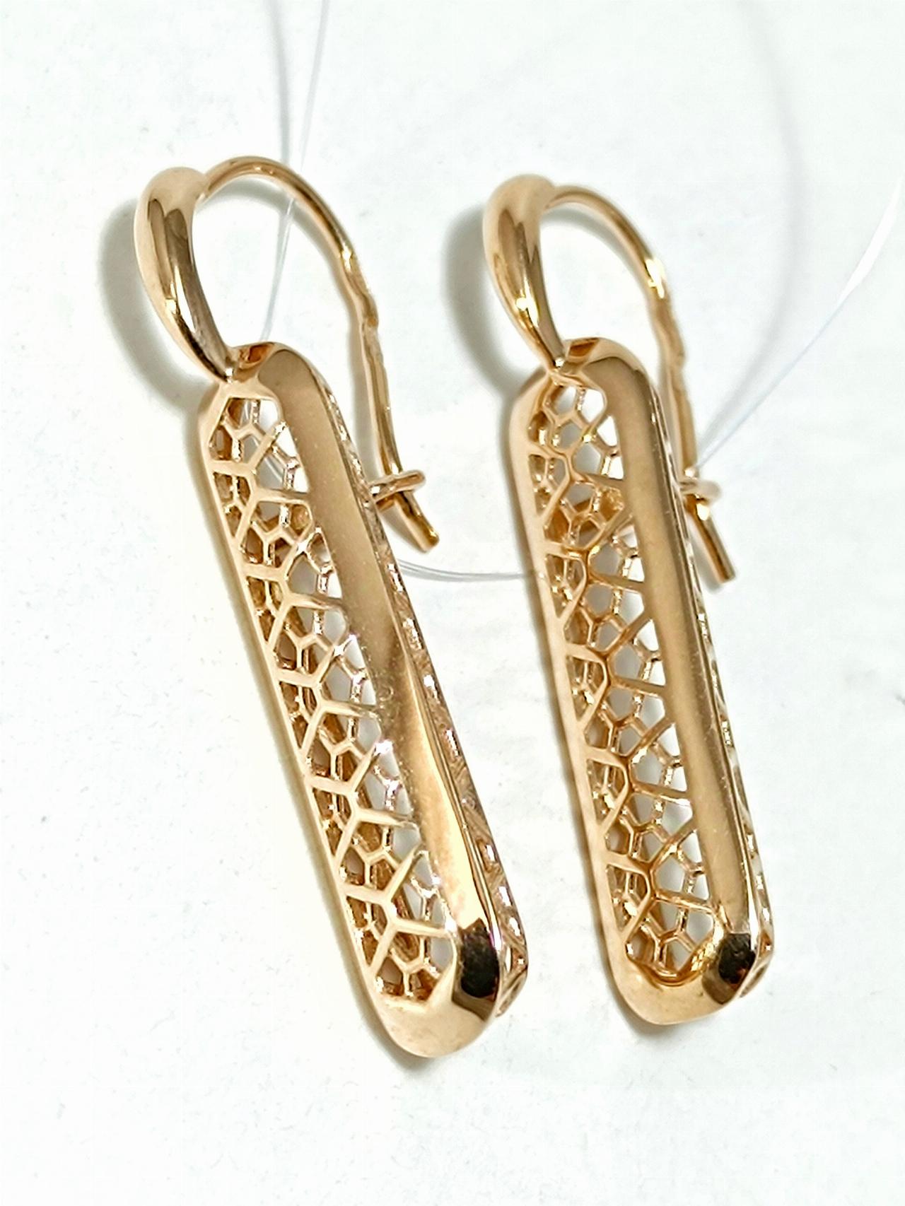 Золотые серьги длинные