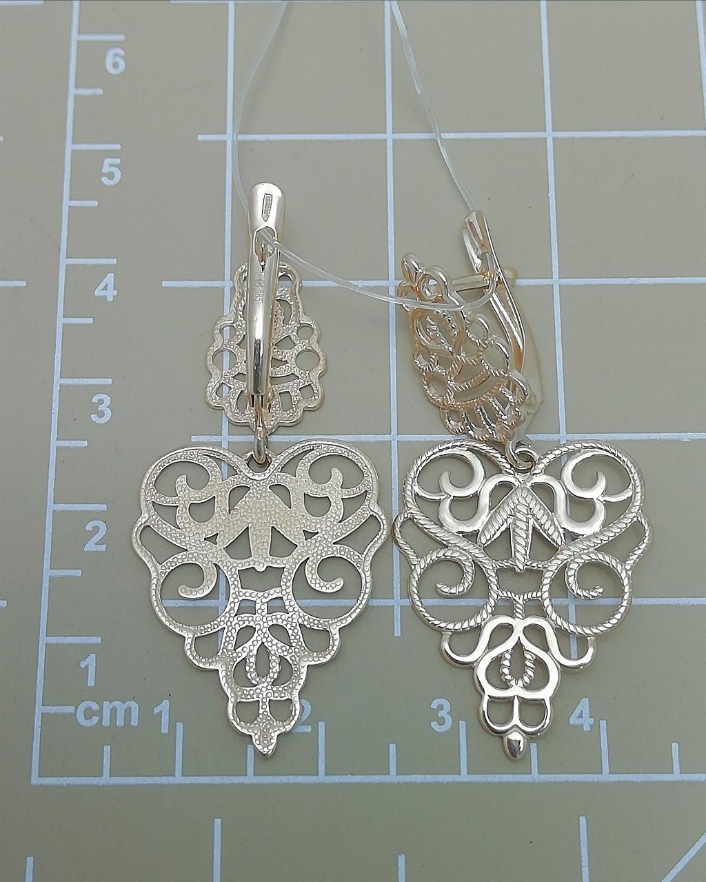 Золотые серьги ажурные