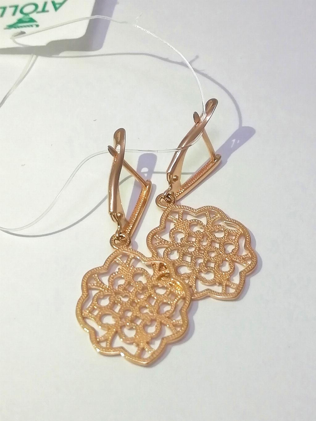 Золотые серьги ажурные