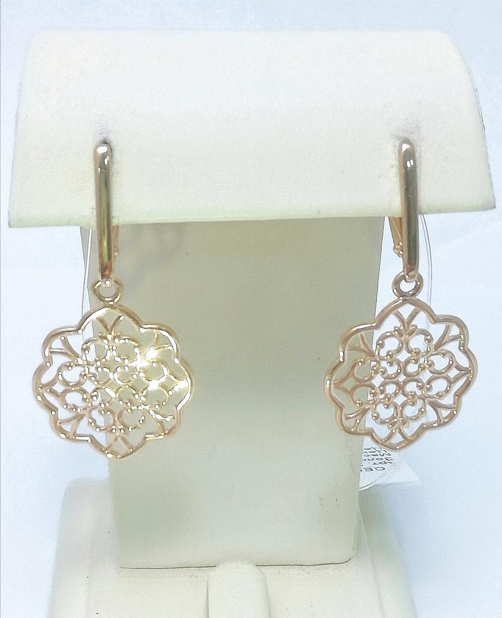 Золотые серьги ажурные