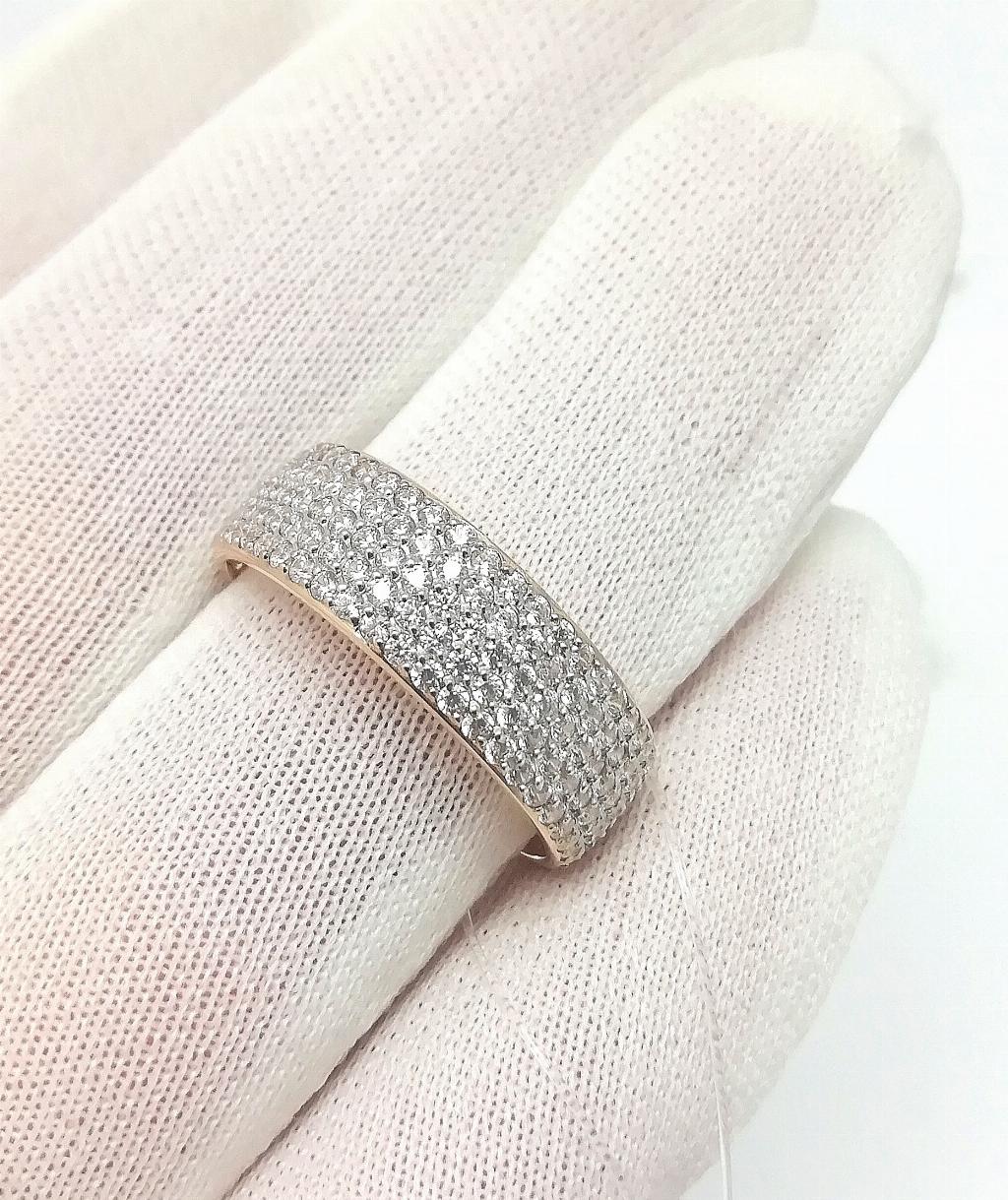 Золотое кольцо, вставка фианит