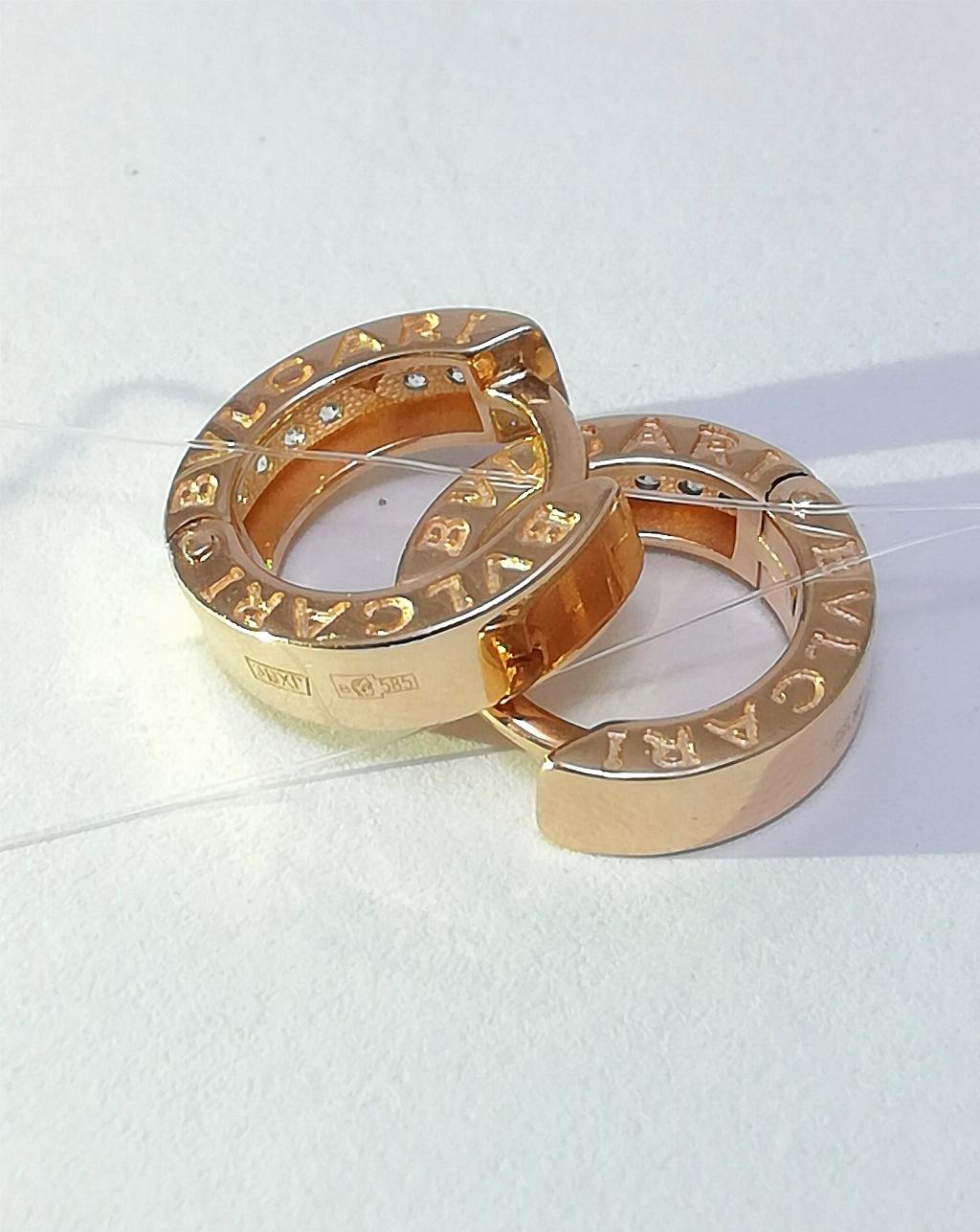 Золотые серьги, вставка фианит