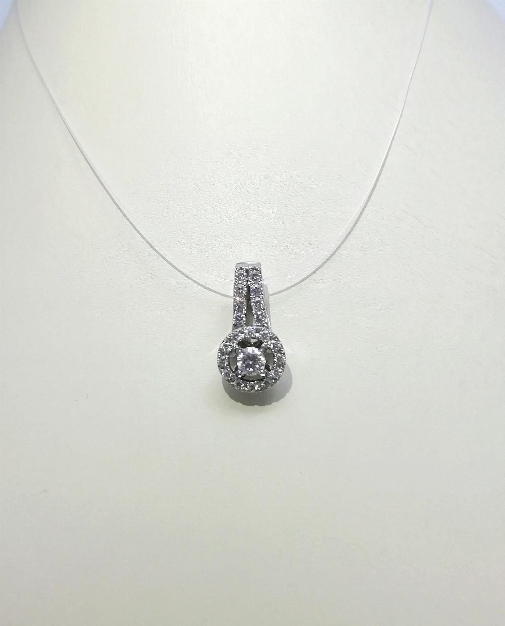 Золотая подвеска, вставка бриллиант