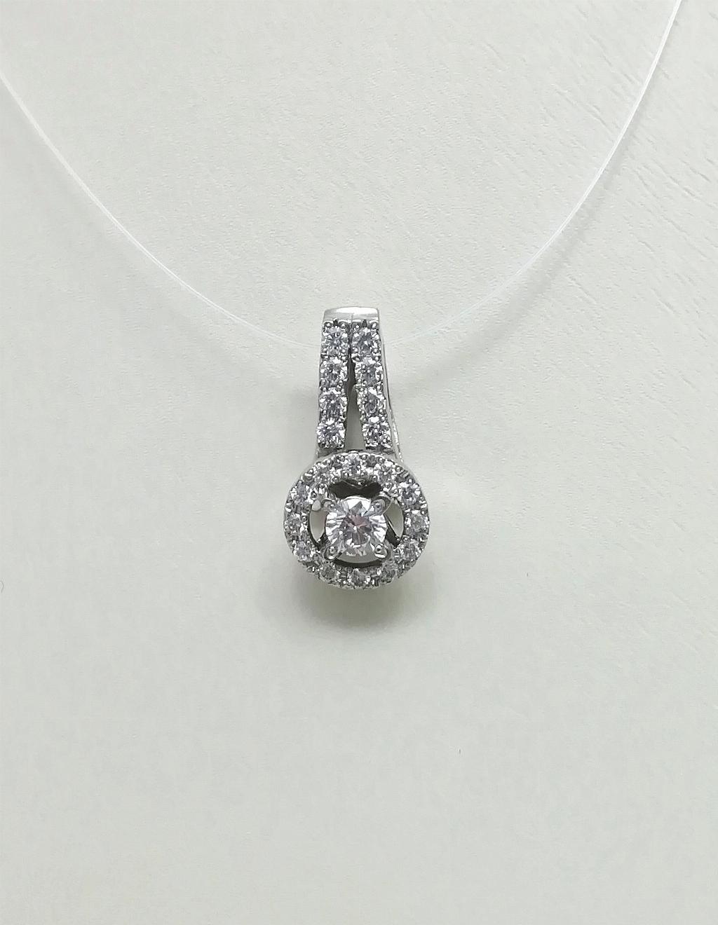 Золотая подвеска, вставка бриллиант