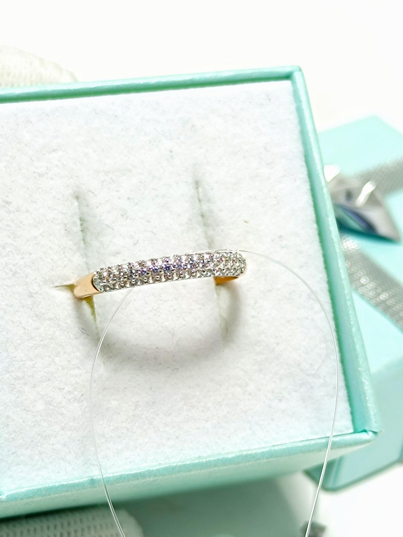 Золотое кольцо женское, вставка фианит