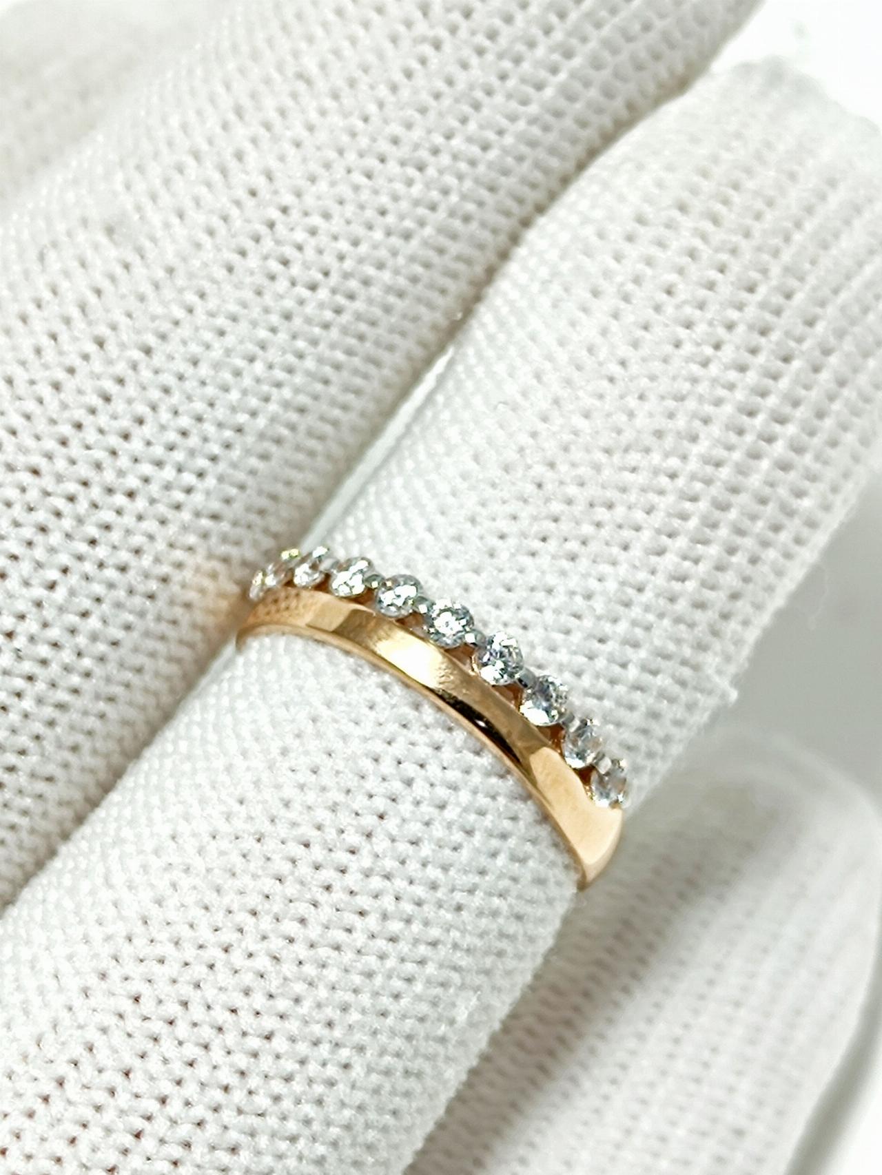 Золотое кольцо дорожка, вставка фианит