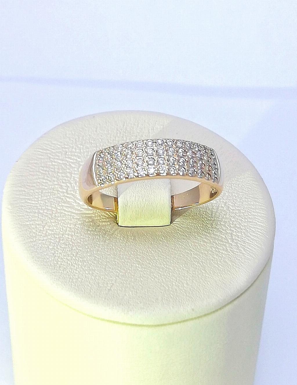 Золотое кольцо, вставка фианит