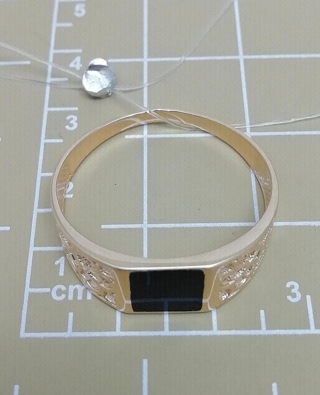 Золотое кольцо печатка мужская