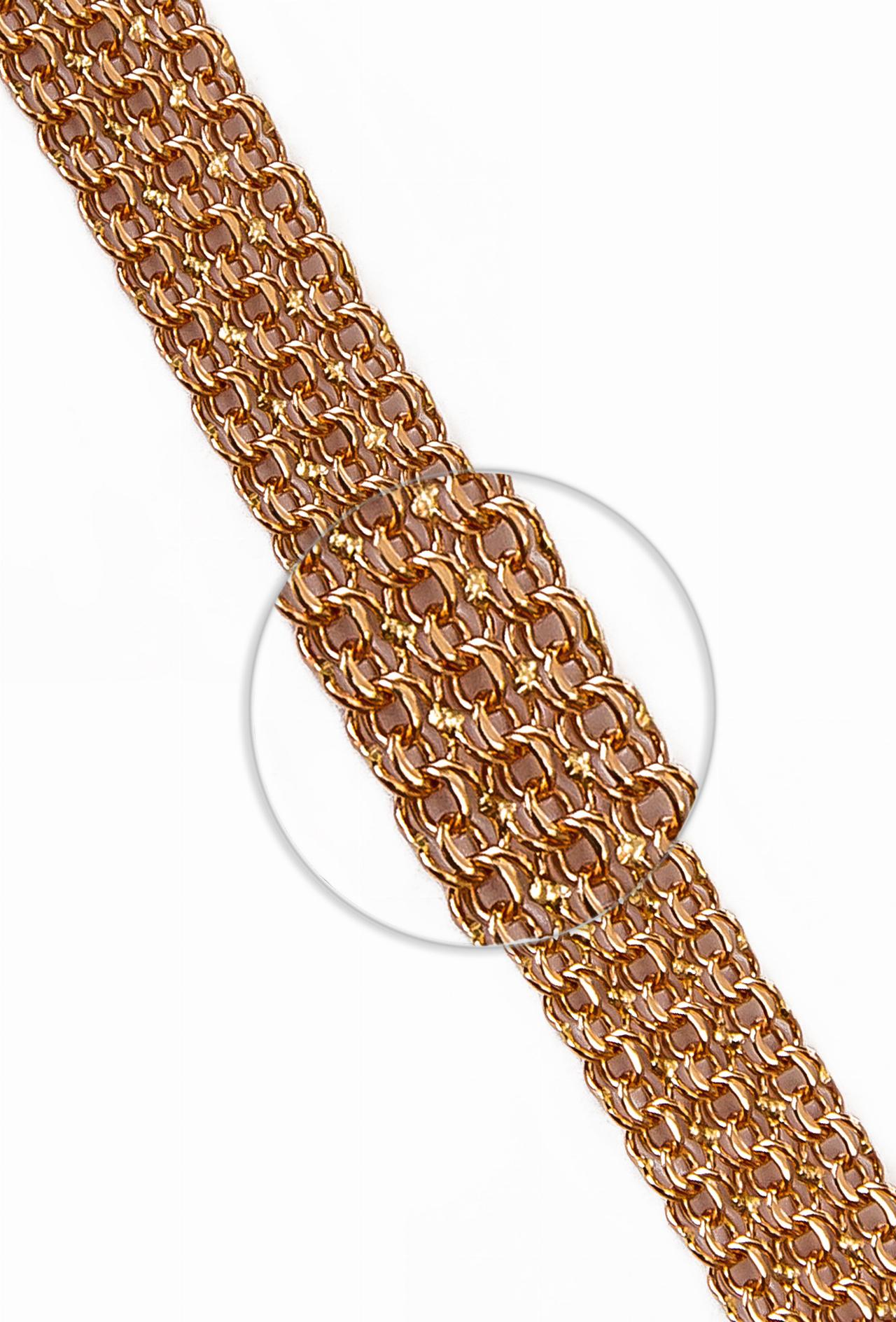 Золотой браслет Тройной бисмарк