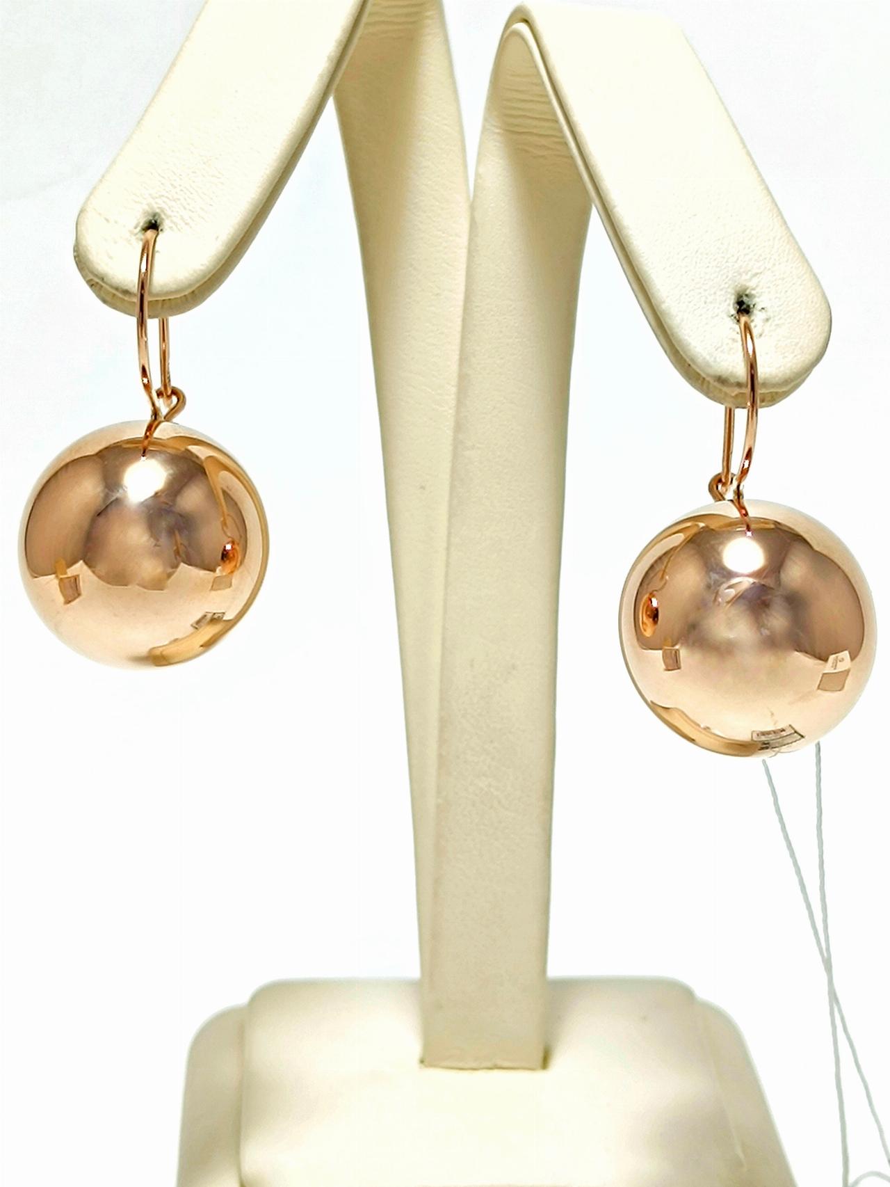 Золотые серьги шары