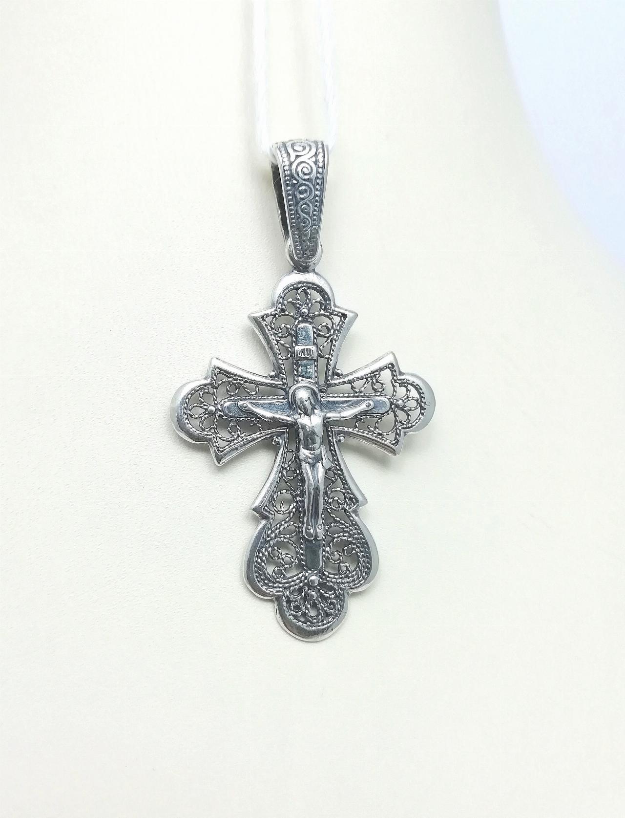 Серебряный крест православный
