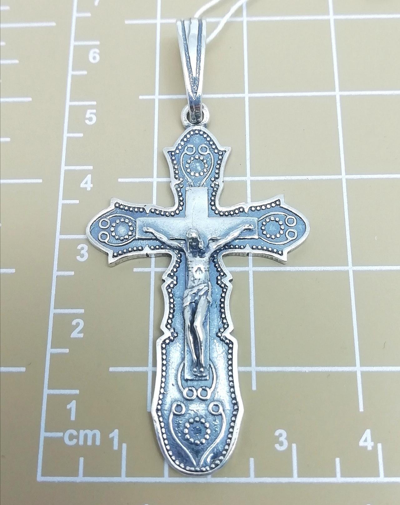 Серебряный крест православный