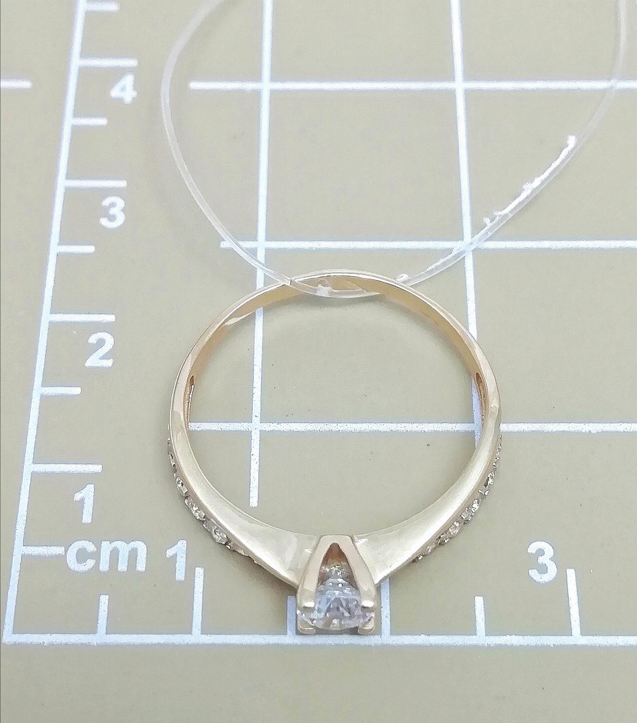 Золотое кольцо дорожка, вставка фианит