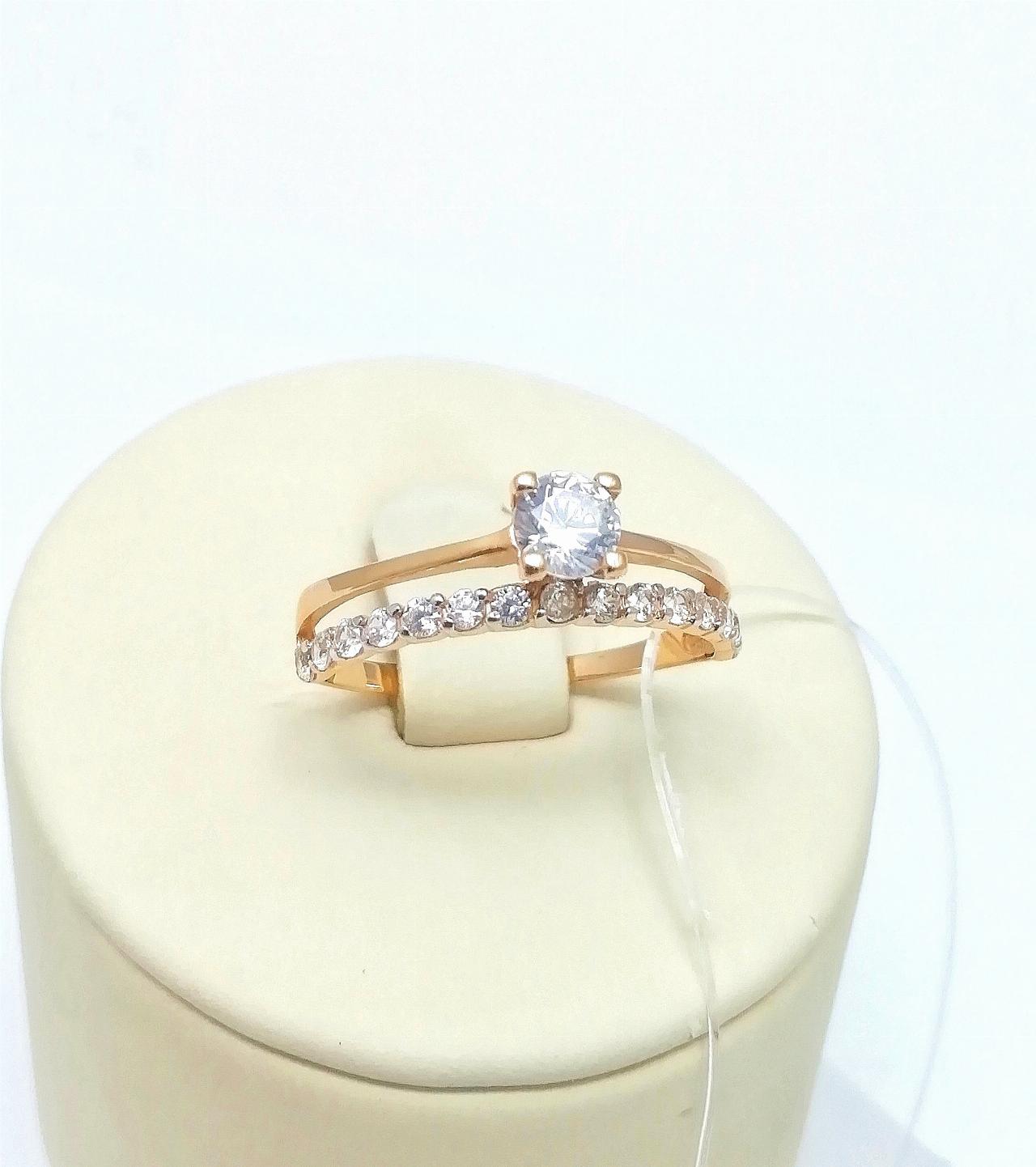 Золотое кольцо дорожка, вставка фианит