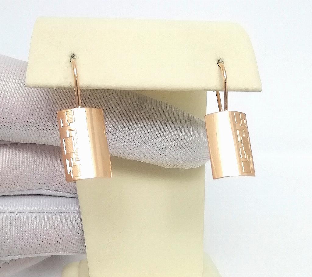 Золотые серьги пластины