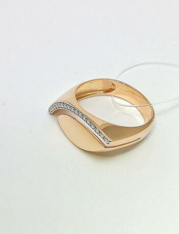 Золотое кольцо, вставка фианит