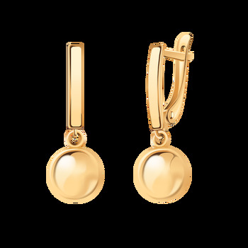 Золотые серьги шары женские