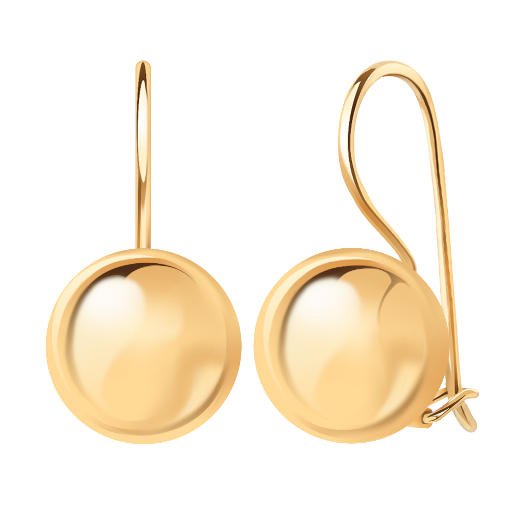Золотые серьги шары
